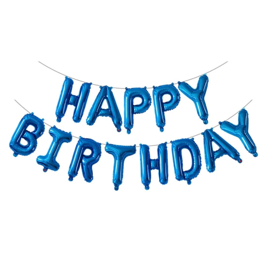 Buchstaben "Happy Birthday" Folienballon Luftballon aufblasbar